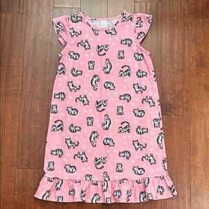 Gymboree Pink Cat Print Nightgown, Size XL, (14/15)